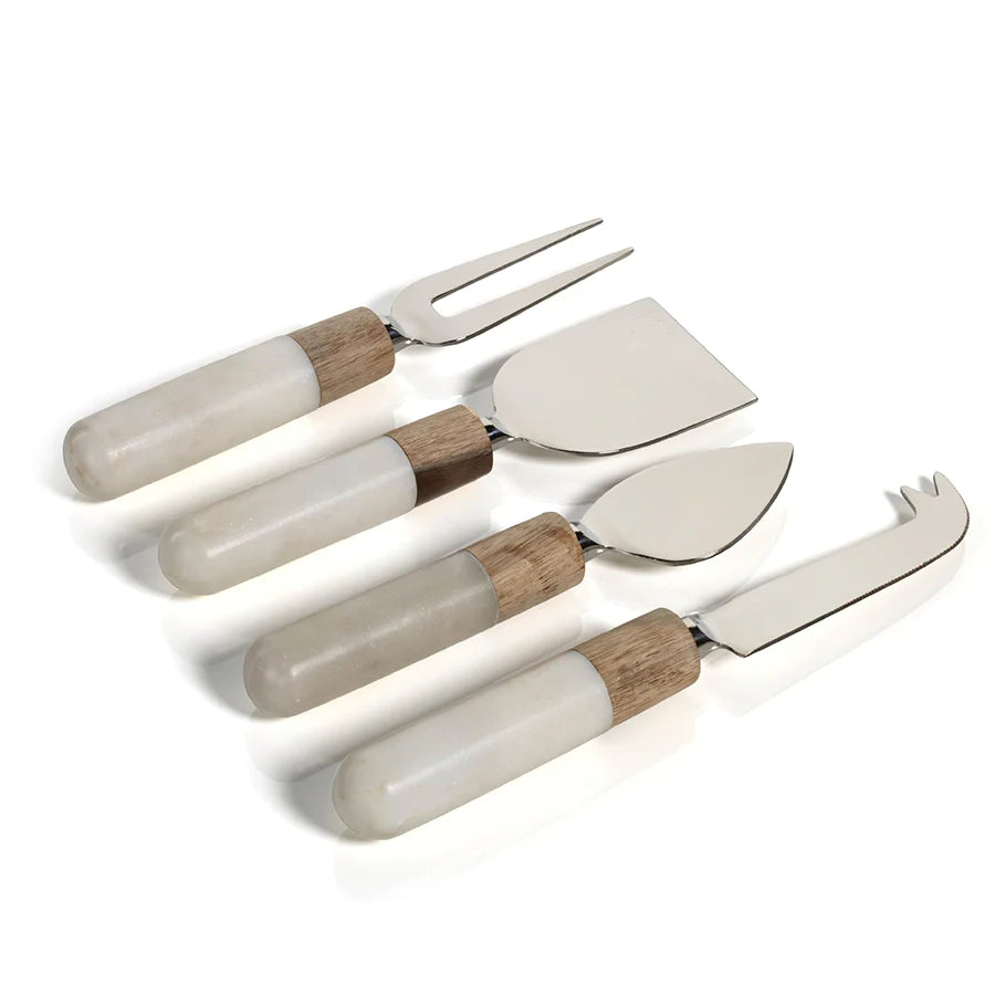 marble　ツーピースセット Marble and Wood Cheese Tool Set – Blair and Blythe