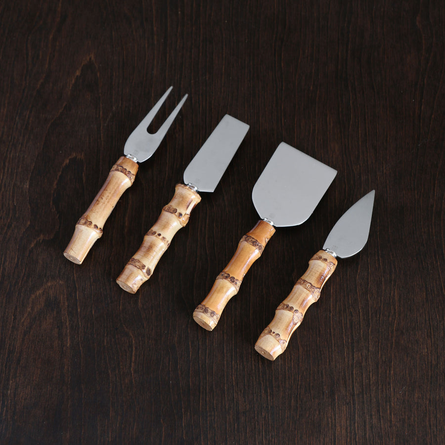 Bamboo Stainless Cheese Knives - s/4
