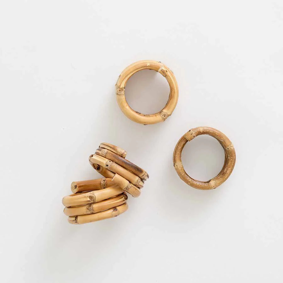 Wrapped Bamboo Napkin Ring - s/4