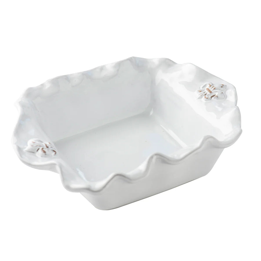 Fleur de Lis Ceramic Square Casserole Dish