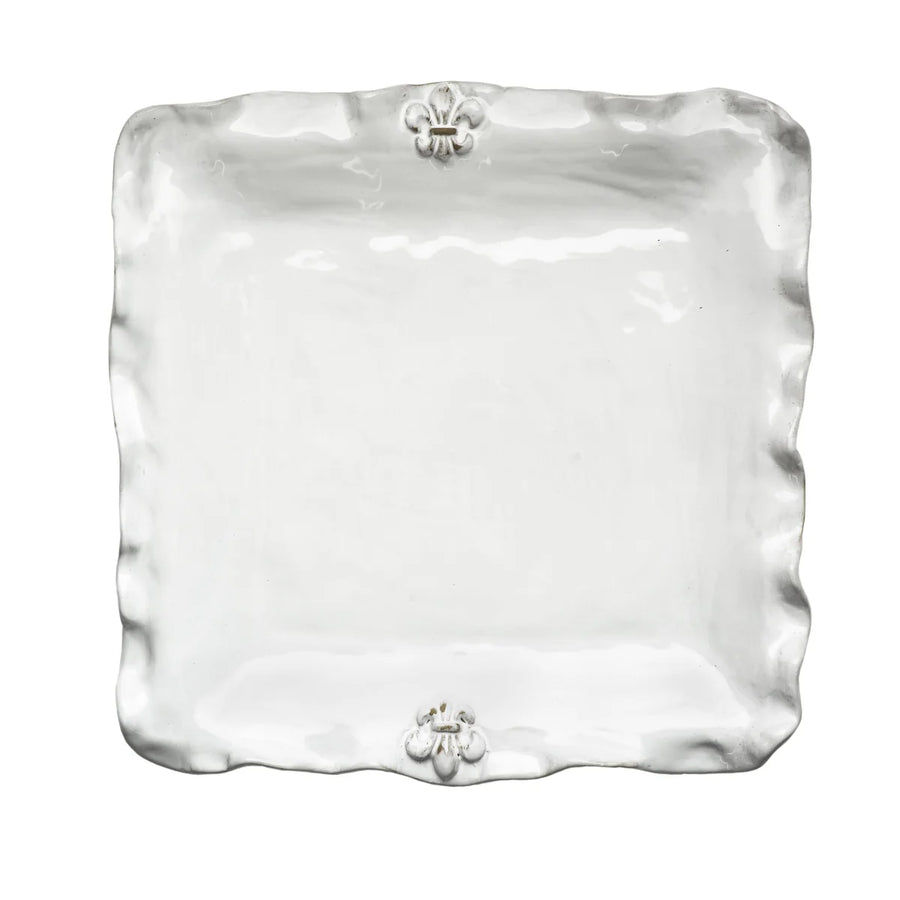 Fleur de Lis Ceramic Platter