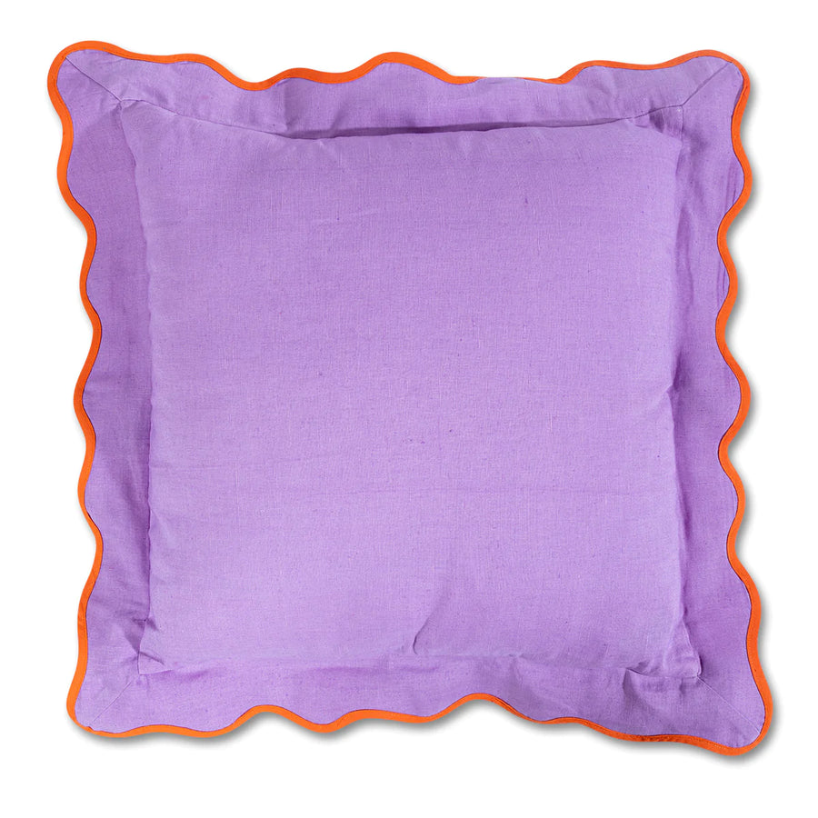 Darcy Linen Pillow Lilac + Orange