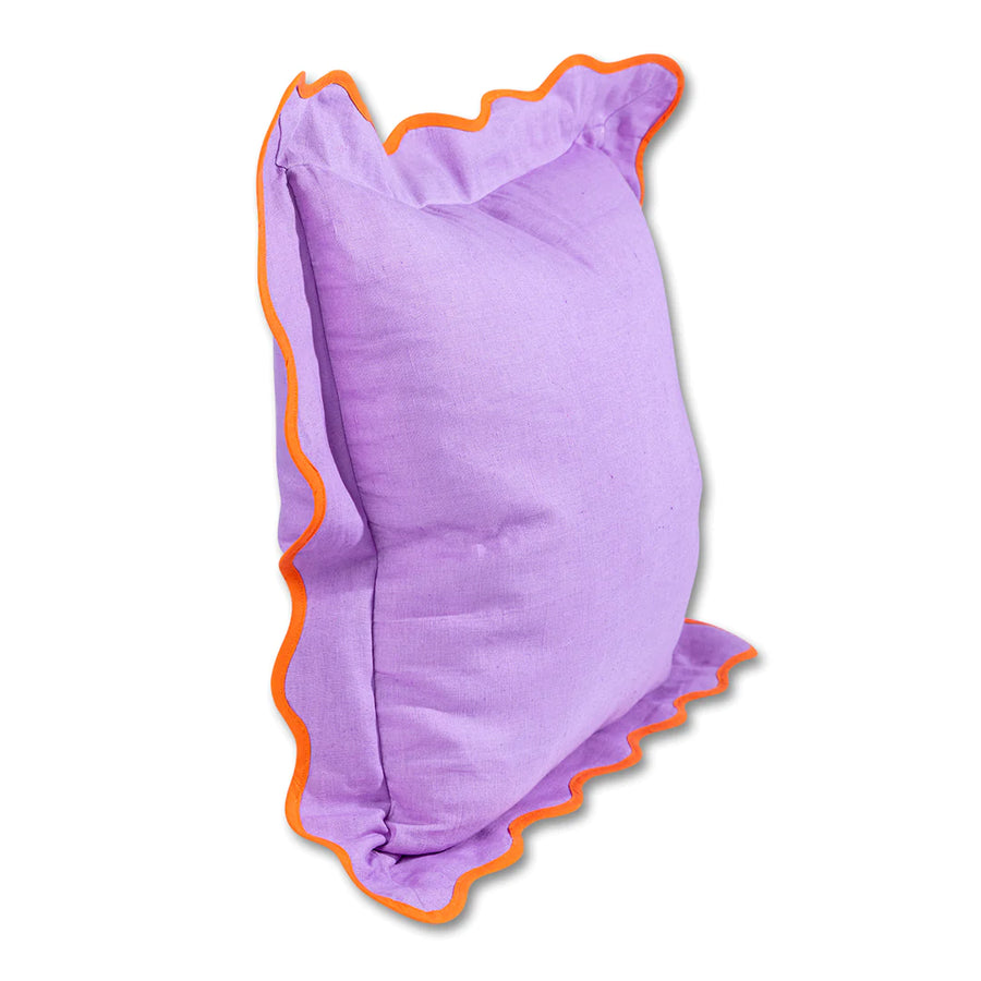 Darcy Linen Pillow Lilac + Orange