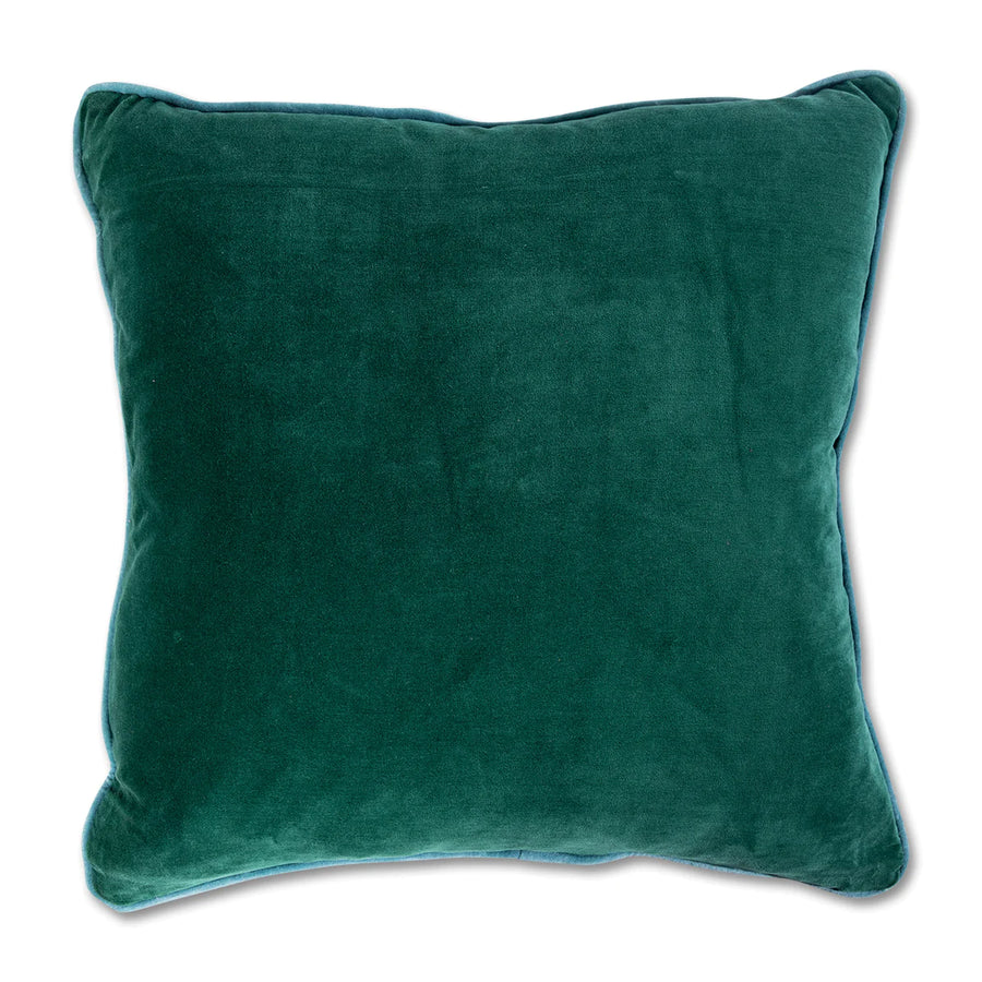 Charliss Velvet Pillow Green + Aqua