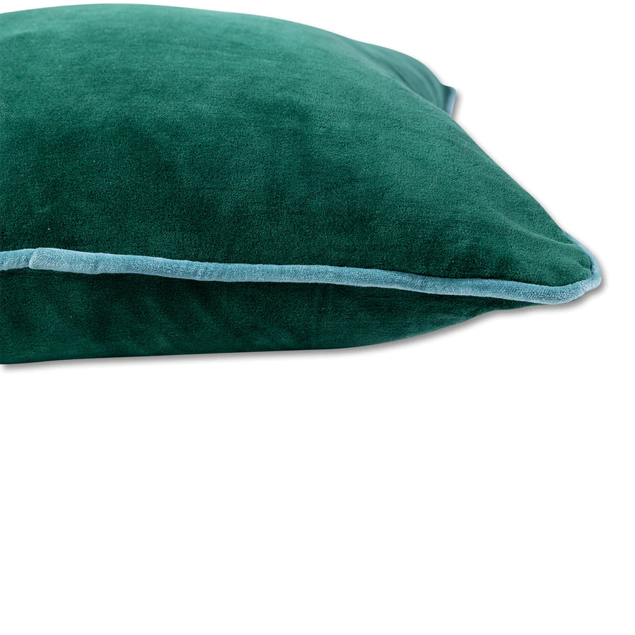 Charliss Velvet Pillow Green + Aqua