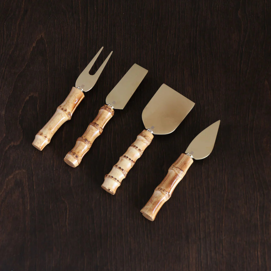 Bamboo Stainless Cheese Knives - s/4
