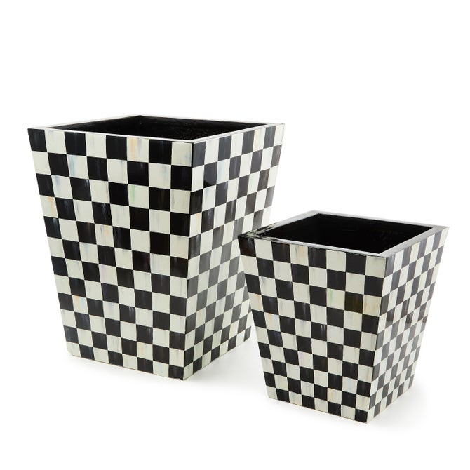 Mackenzie Childs Courtly Check Planter