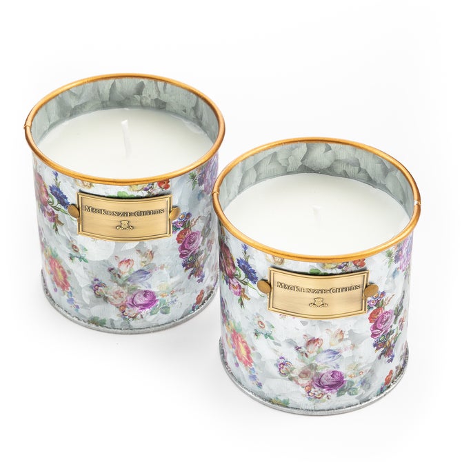 Mackenzie Childs Flower Market Citronella Candles, s/2