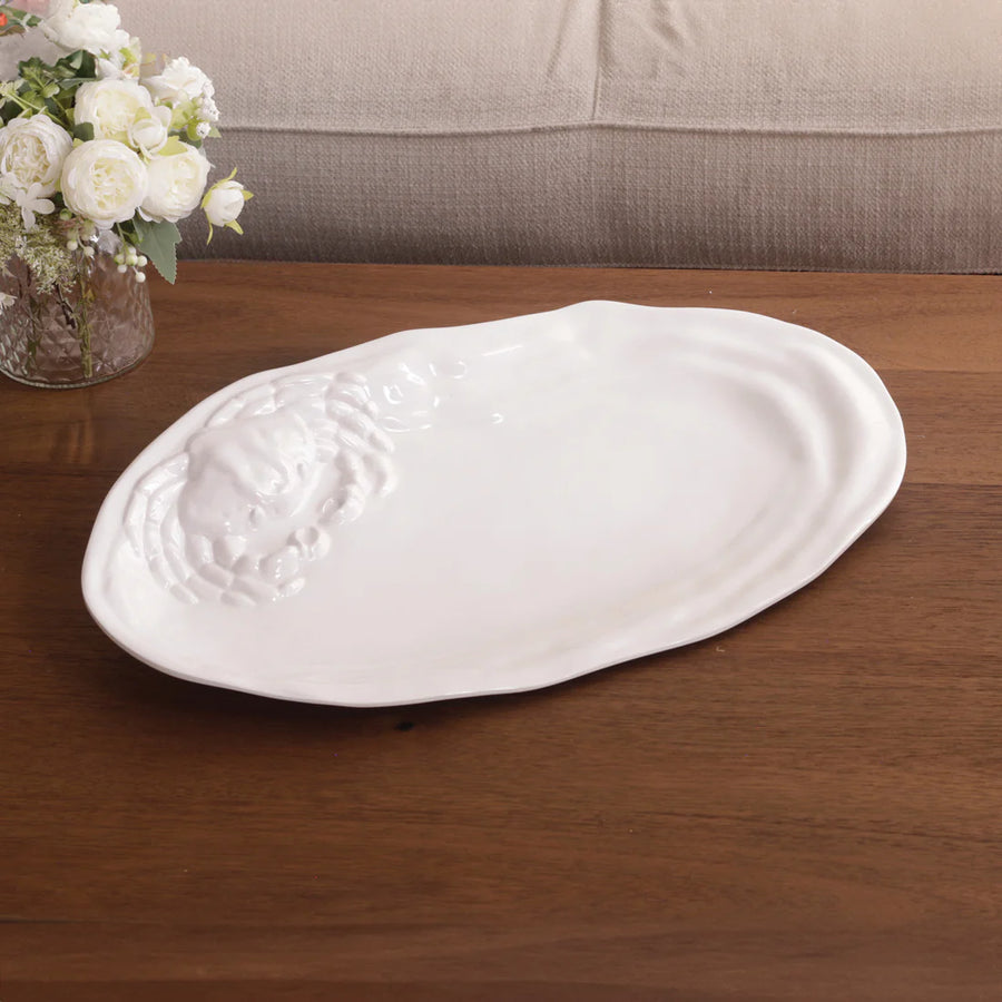 Vida Ocean Large Oval Crab Platter