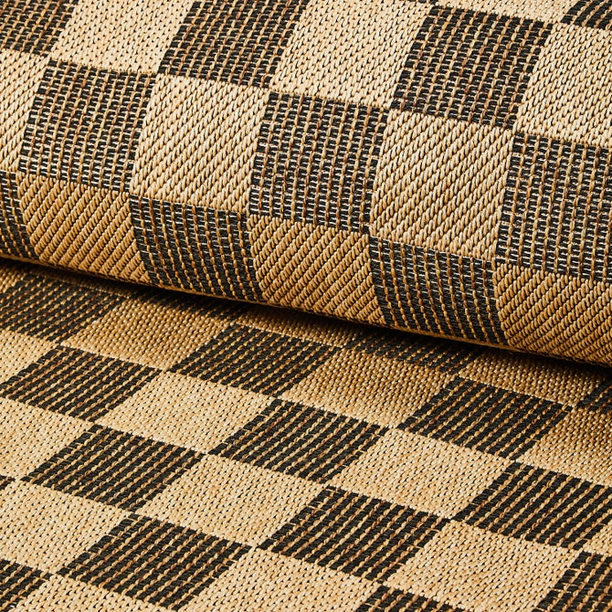 Mackenzie Childs Black Check 5'x8' Indoor/Outdoor Rug