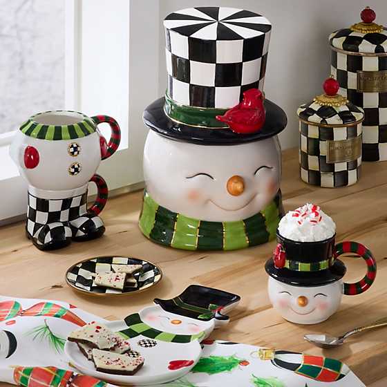 Cozy Christmas Snowman Cookie Jar