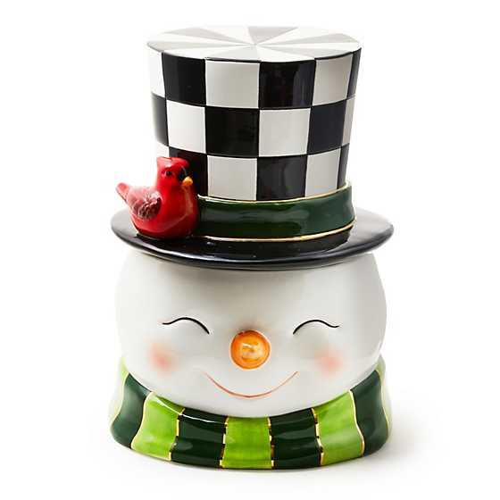 Cozy Christmas Snowman Cookie Jar