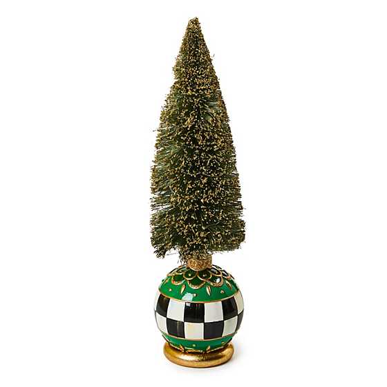 Emerald Luxe Illuminated Bottle Brush Tree, Medium