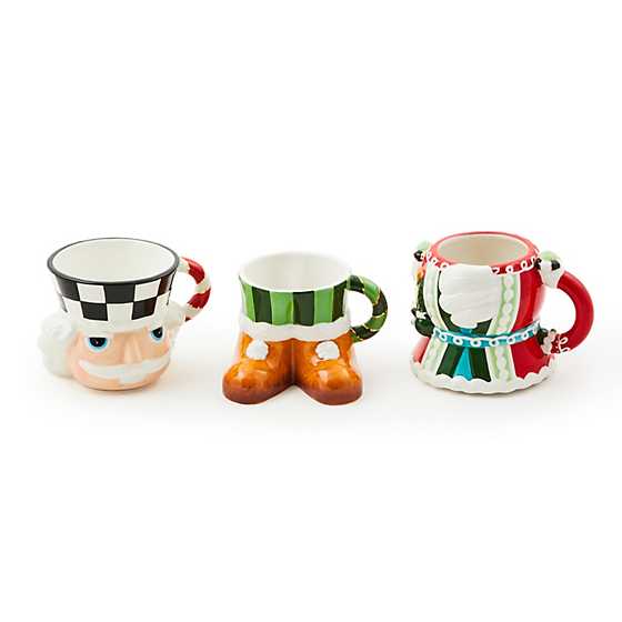 Bake Shop Nutcracker Stacking Mugs, s/3