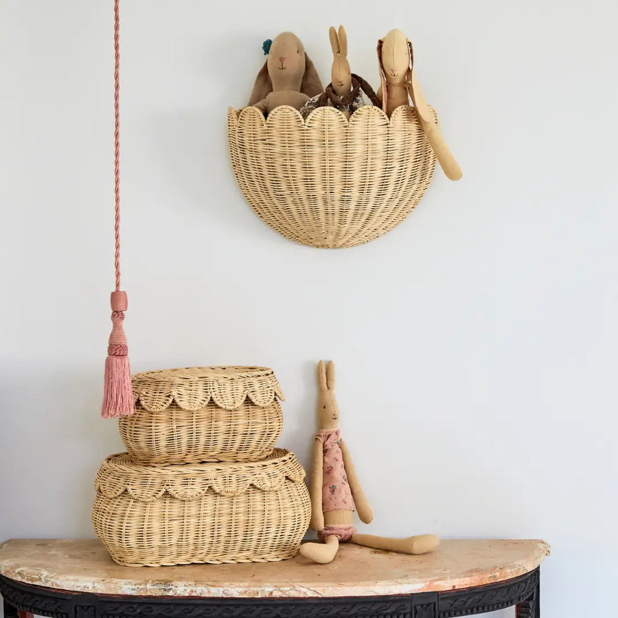 Scalloped Wall Basket