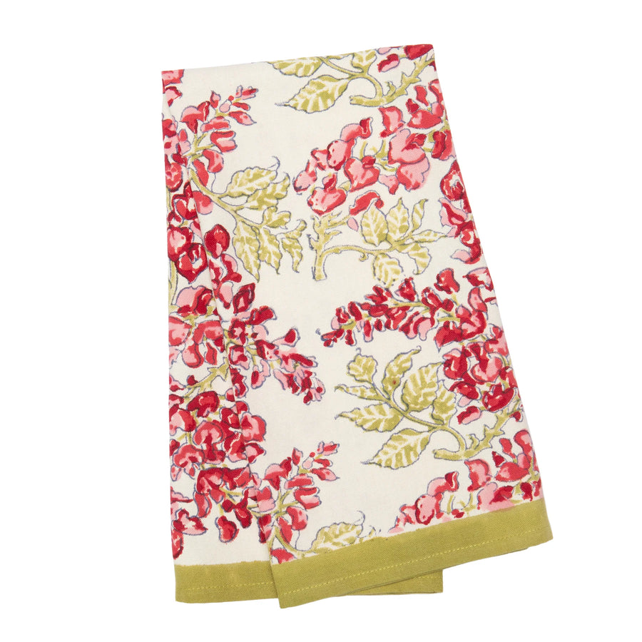 Wisteria Green & Pink Kitchen Towel