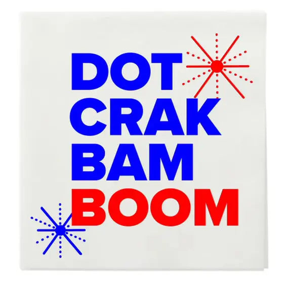 Dot Crak Bam Boom Coktail Napkins