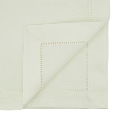 Hemstitch Border Tablecloth, Ivory