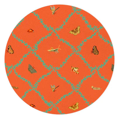 Orange Trellis with Bugs Waste Bin