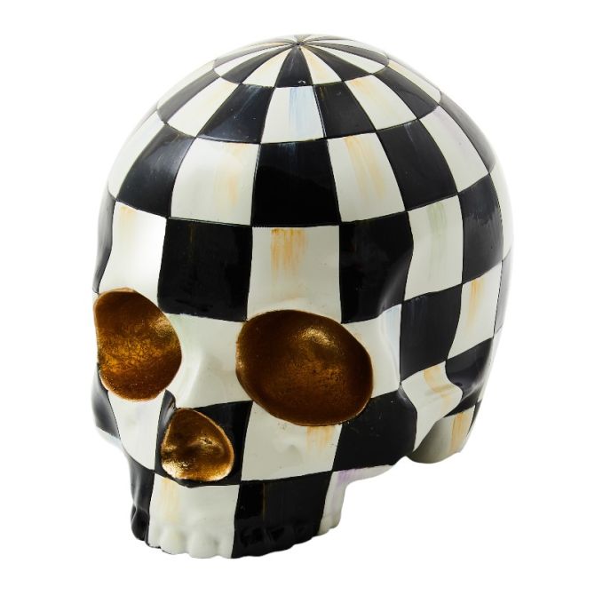Mackenzie Childs Courtly Check Skull