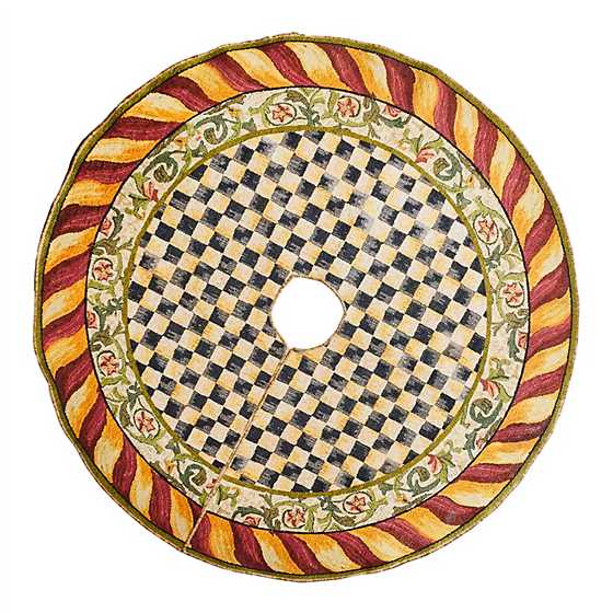 Courtly Check Red & Gold Tree Skirt