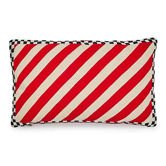 Candy Stripe & Checks Lumbar Pillow