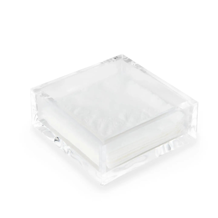 Lucite Napkin Holder, 6"x6"