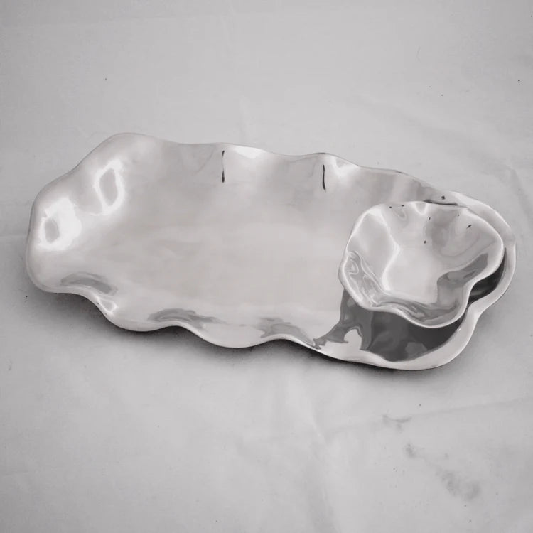 Vento Bergamo Oval Chip & Dip Tray