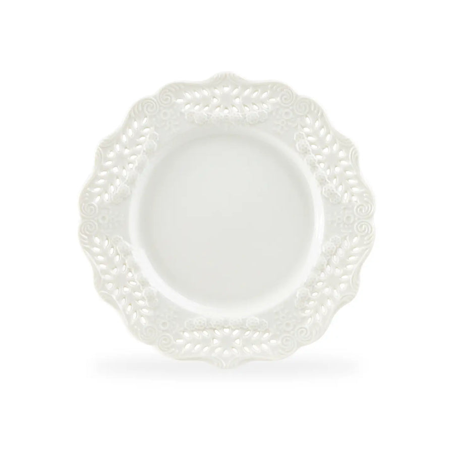 White Victorian Porcelain Plate, s/4