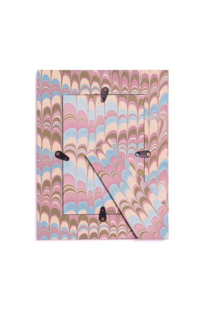 Lilac and Blue Marbled Picture Frame, 4x6
