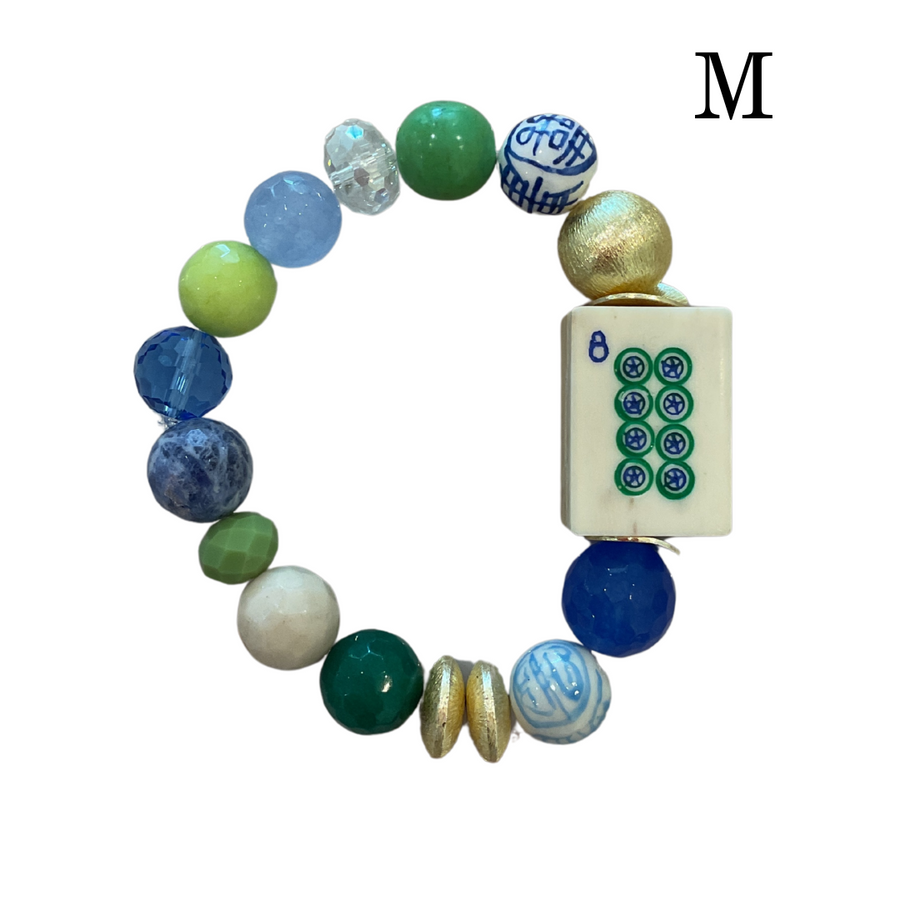 Beaded Mahjong Tile Bracelet