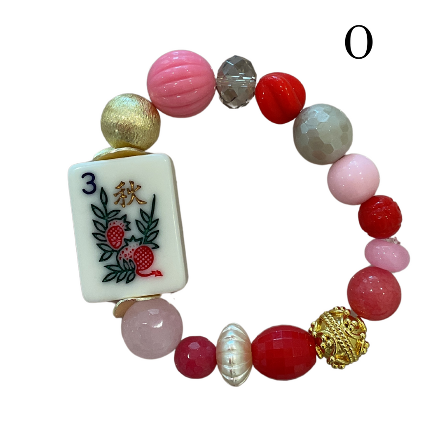 Beaded Mahjong Tile Bracelet