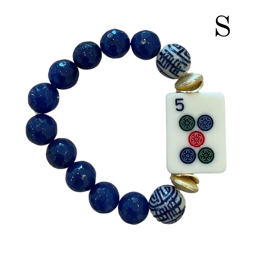 Beaded Mahjong Tile Bracelet