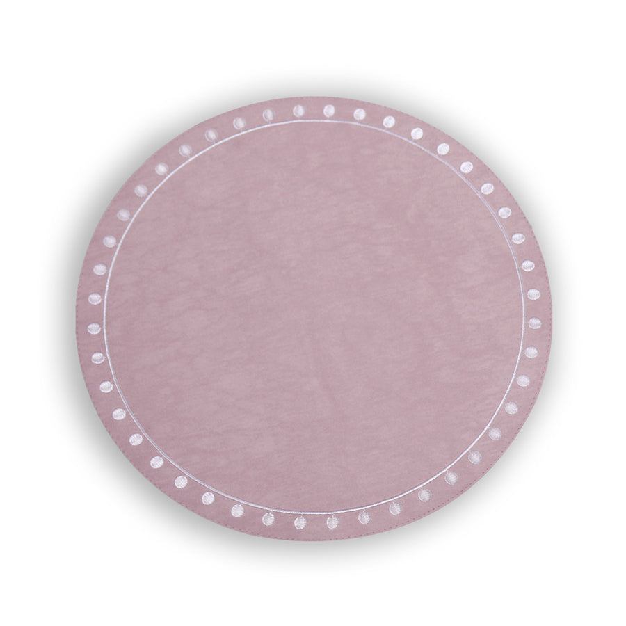 Round Dotted Placemat - s/4