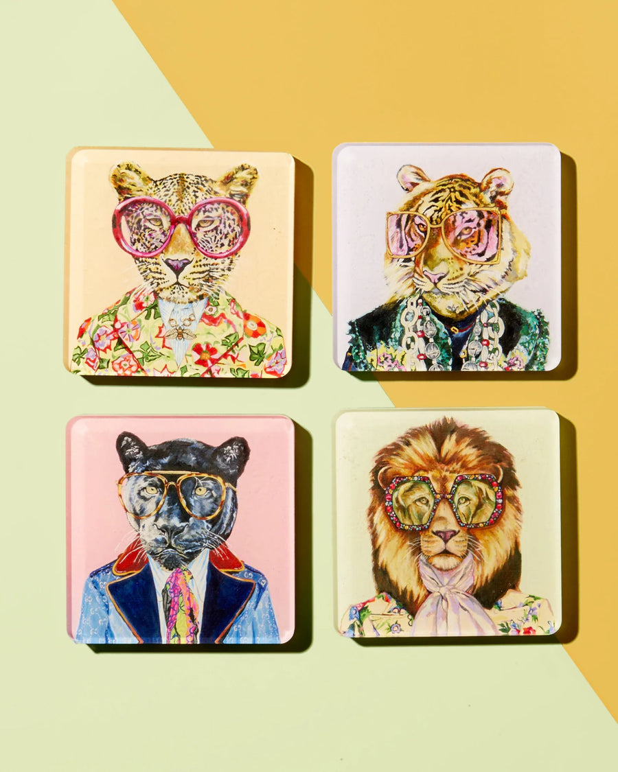 Big Cats Coasters, s/4