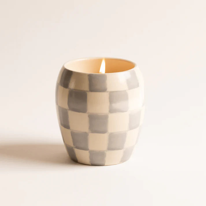 Checkmate Candle - Cotton + Teak