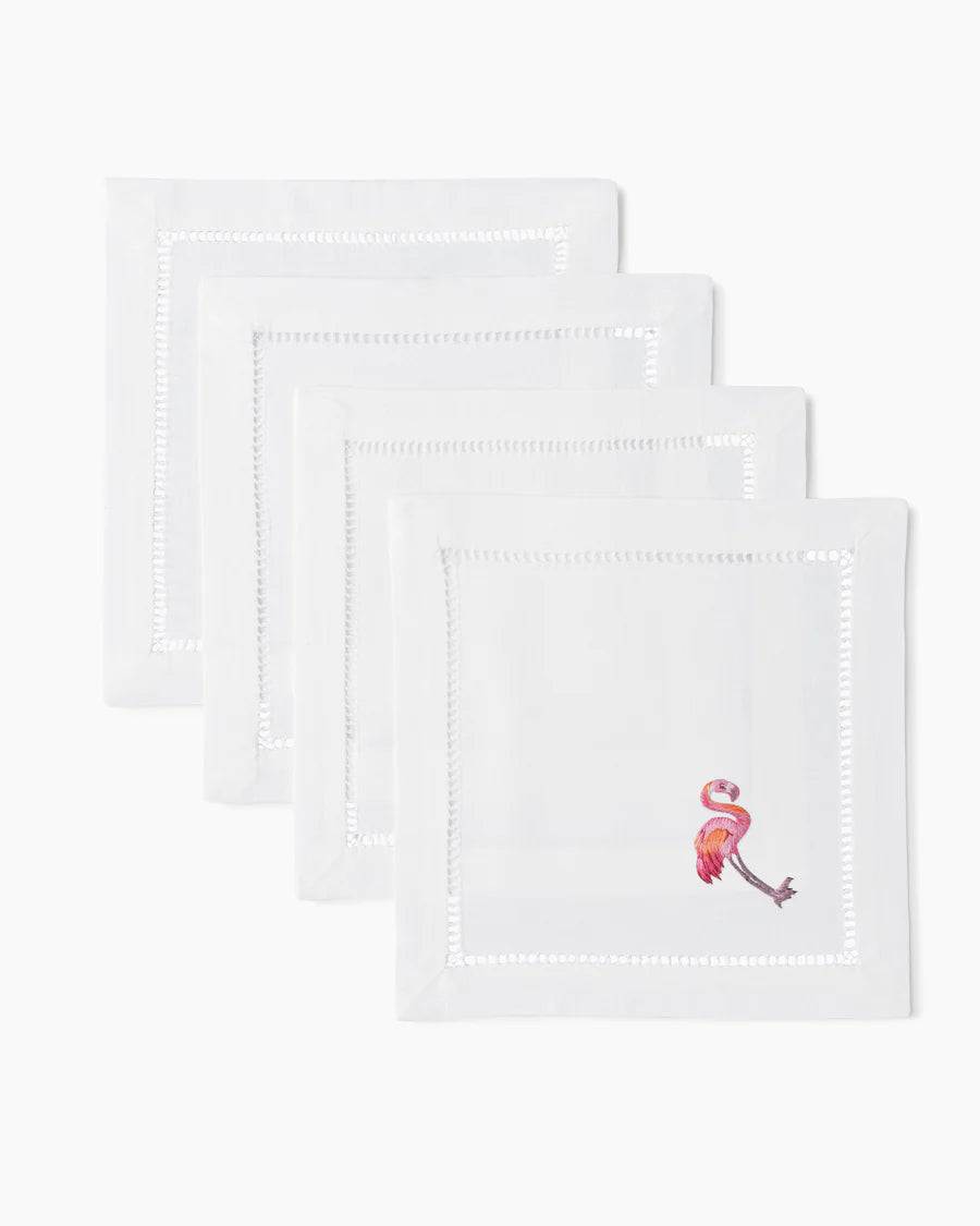 Flamingo Cocktail Napkins, s/4