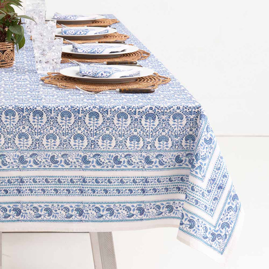 Caroline Blue Tablecloth 55x55