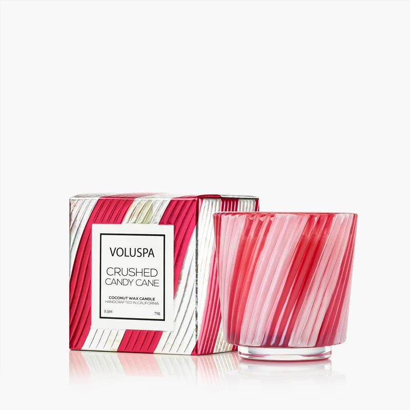 Voluspa Crushed Candy Cane Boxed Mini Candle