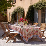 Jardin Tablecloth, Red & Grey