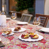 Jardin Tablecloth, Red & Grey