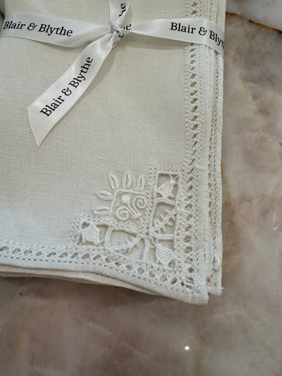 Vintage Cotton Dinner Napkin, s/4