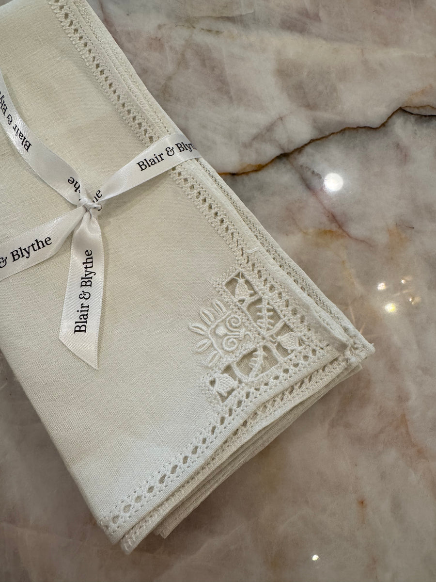 Vintage Cotton Dinner Napkin, s/4