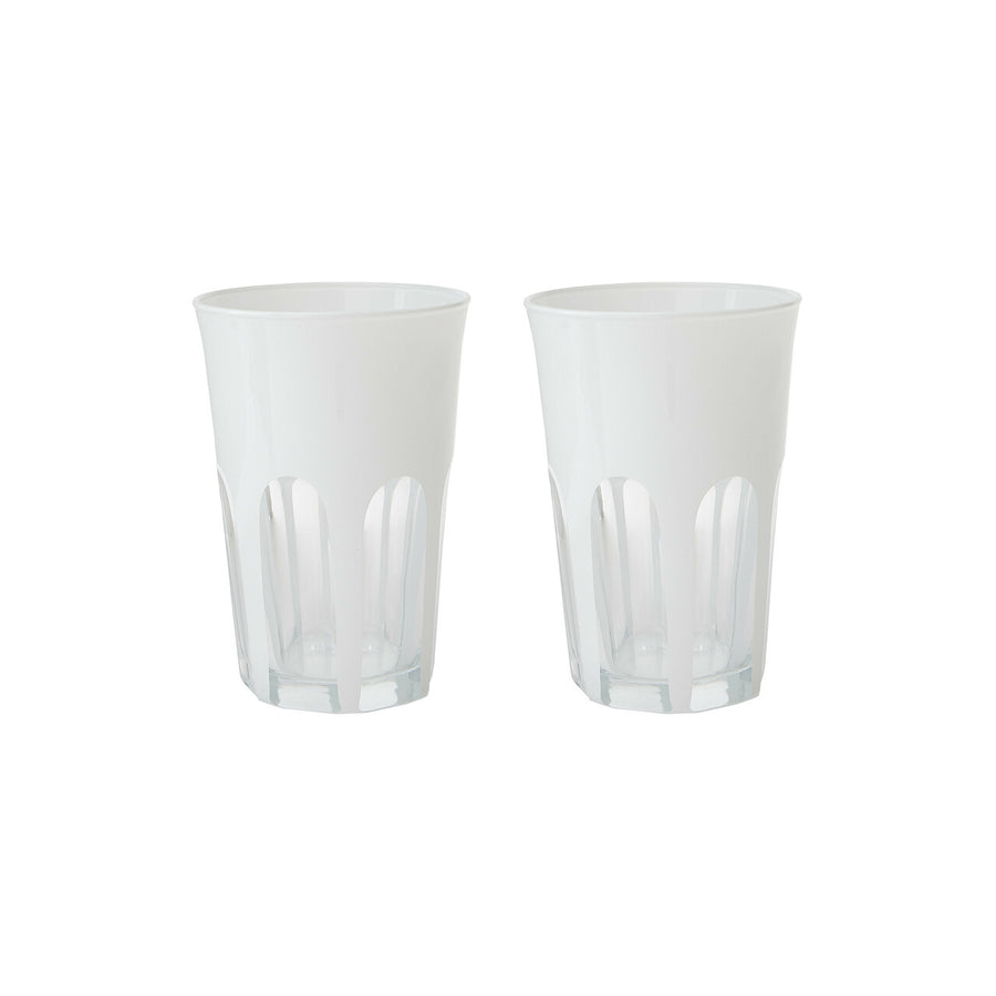 Rialto Glass Tumbler, Chalk, s/2