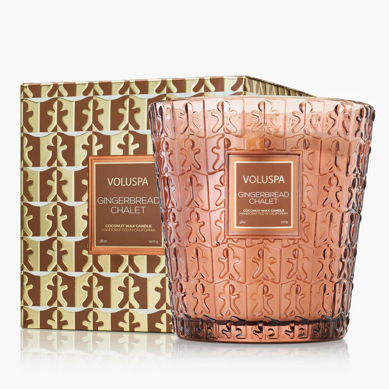 Voluspa Gingerbread Chalet 3-Wick Hearth Candle