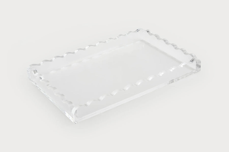 Lucite Clear Wave Tray