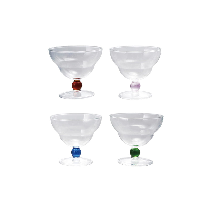 Stemmed Glass Bowl, s/4