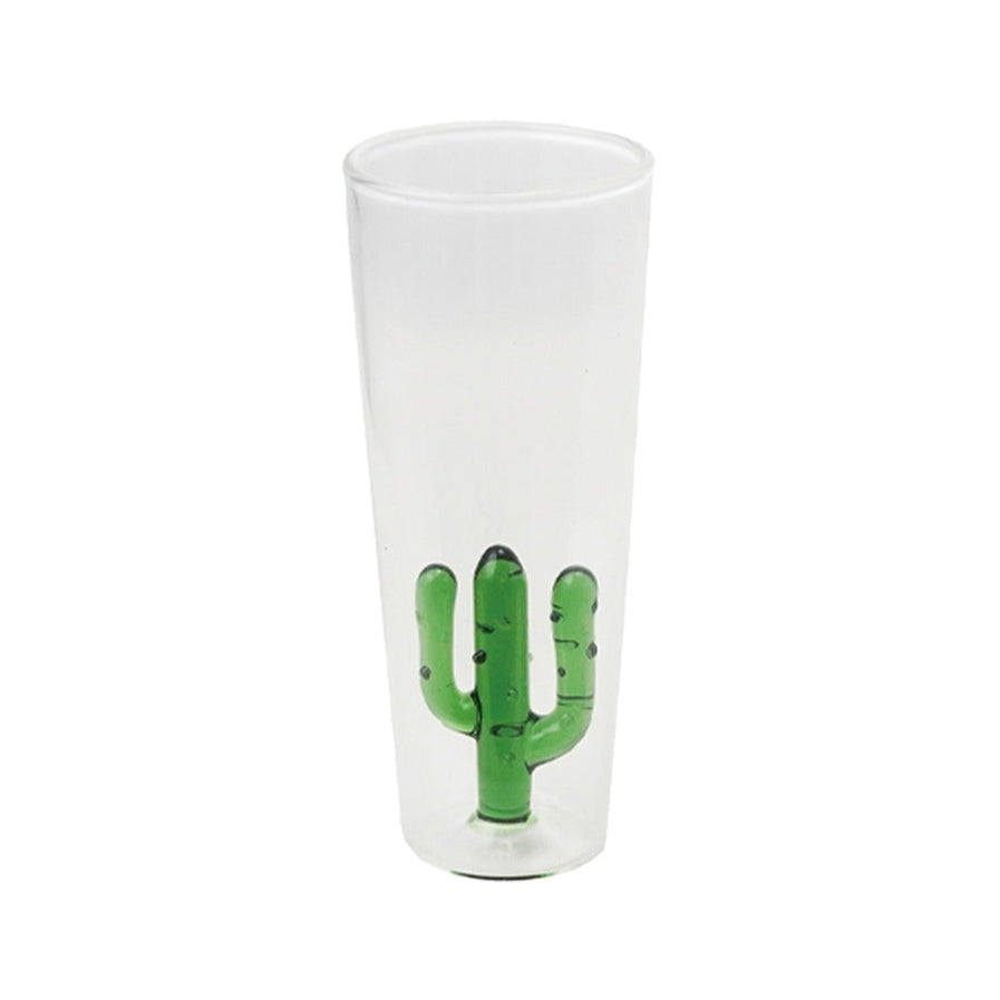 Glass Shot Glasses w/ Cactus, s/4