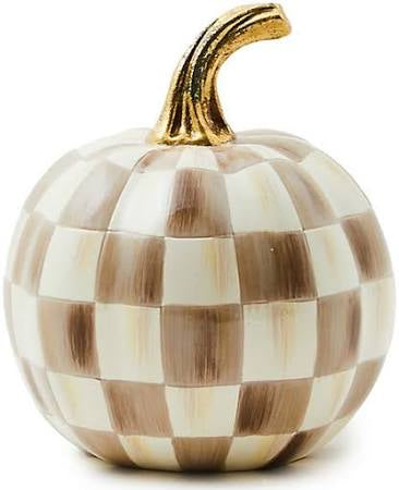 Mocha Mini Check Pumpkin