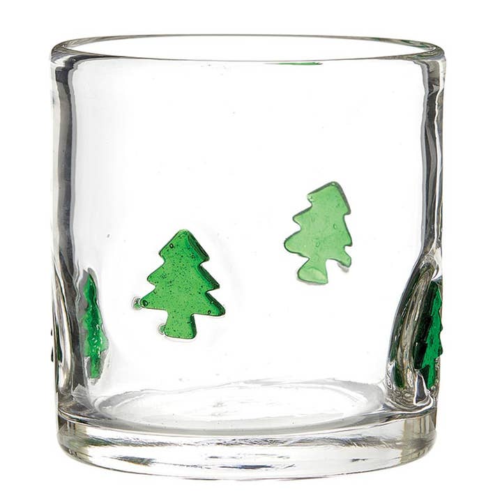 Christmas Tree Drinking Glasses, s/4